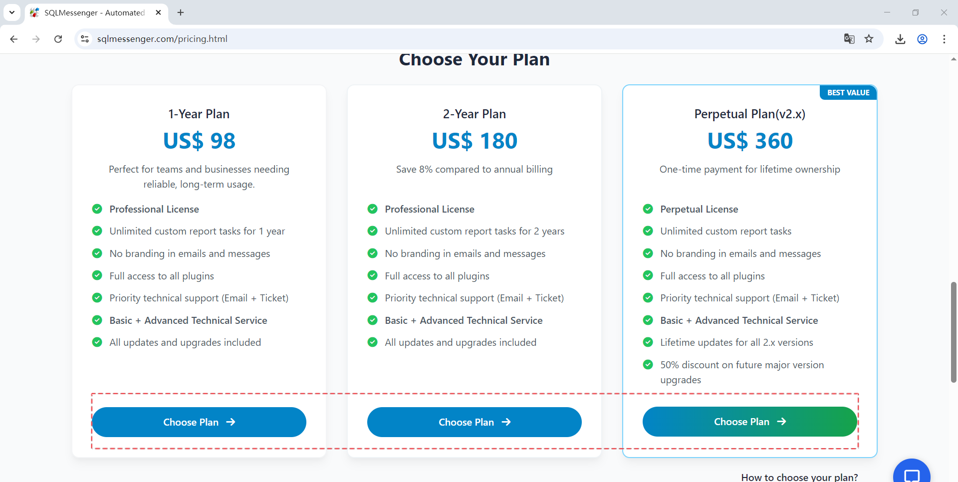 Choose a Plan