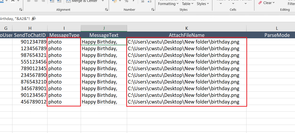Add an image file to the message