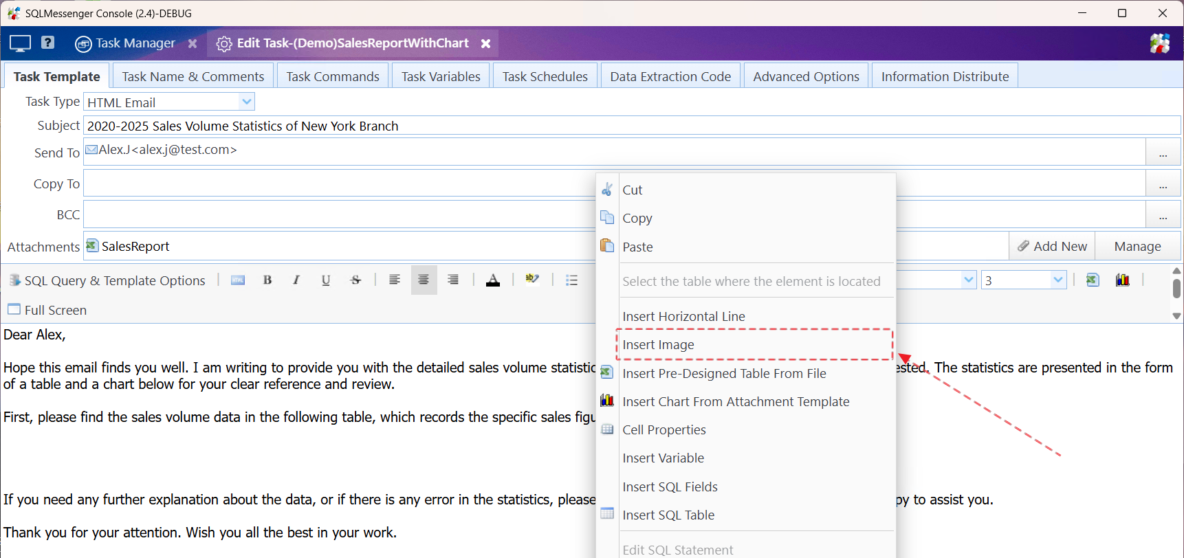 Right-click and select Insert Image