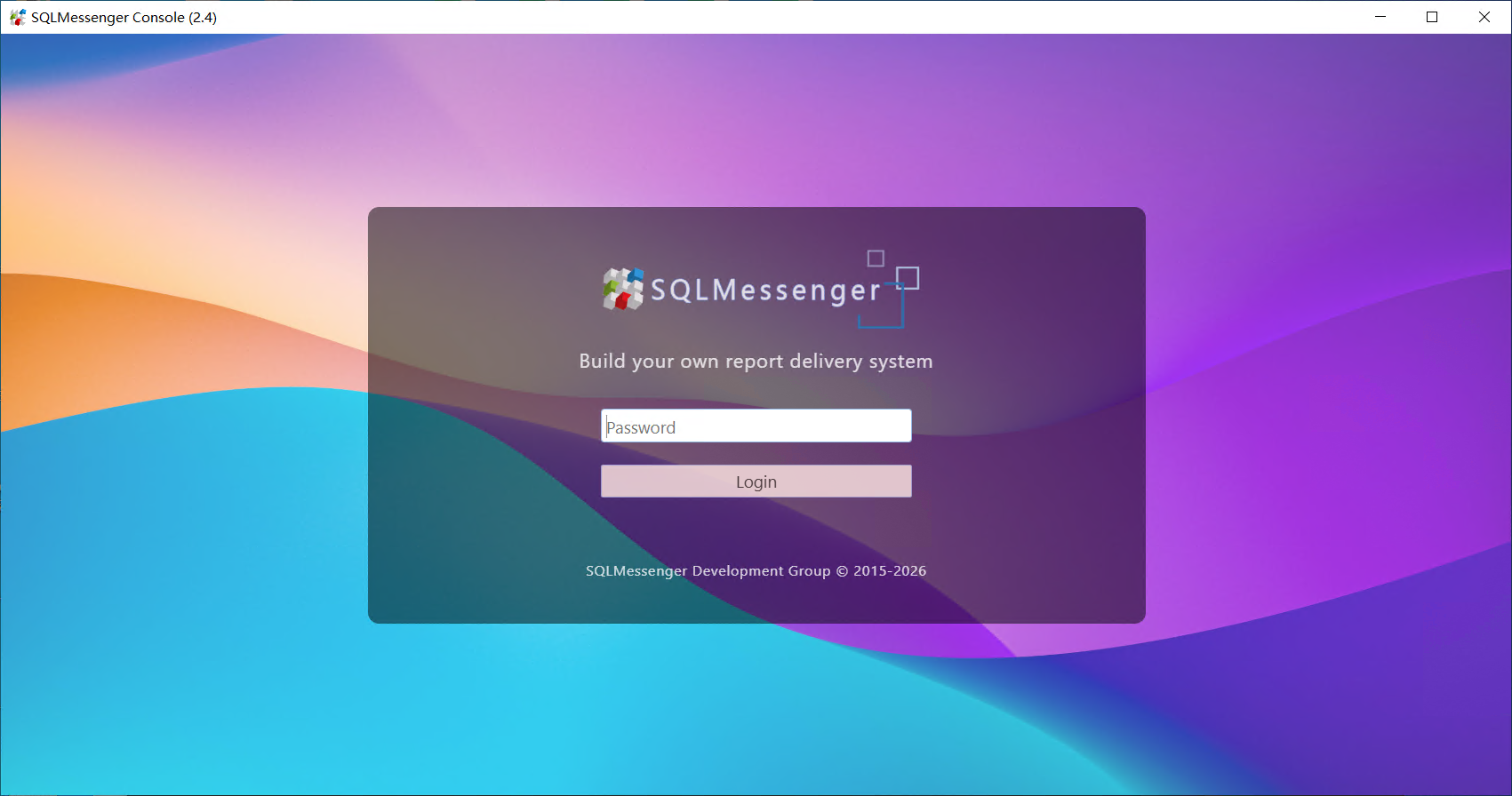 The SQLMessenger Console