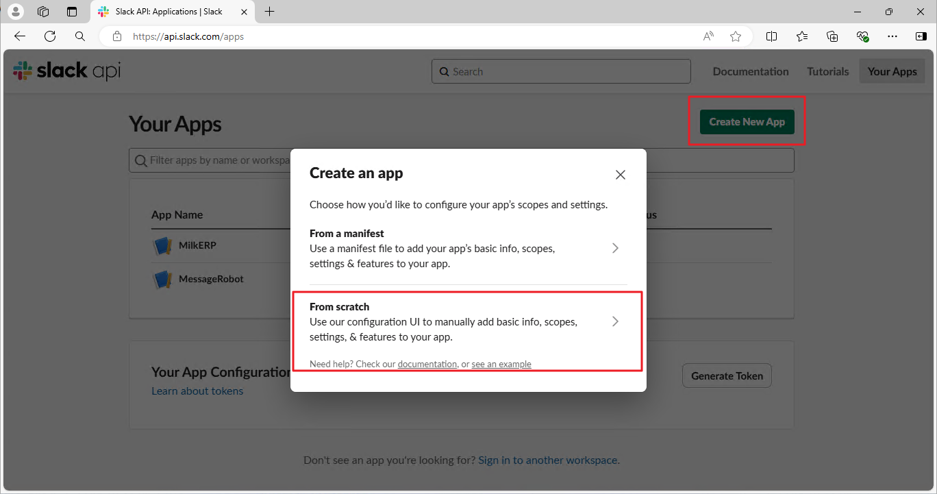 Click From scratch