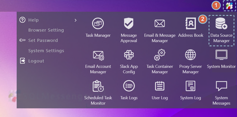 Open the Data Source Manager