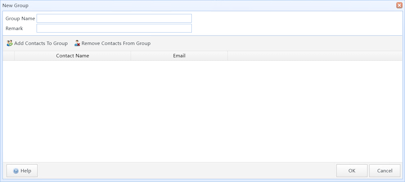 The New Group dialog